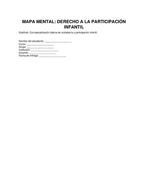 Mapa Mental Participacion Infantil