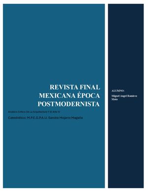 REVISTA FINAL MEXICANA ÉPOCA POSTMODERNISTA