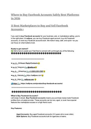 Where To Buy Facebook Accounts Safely Best Platforms In 2026