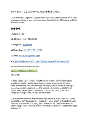 Top 15 Sites To Buy Google Voice Accounts For Business