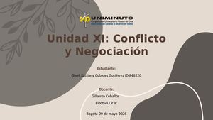 Unidad XI Conflicto Y Negociación Gisell Cubides Id 846220