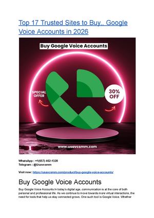 Top 17 Trusted Sites To Buy,, Google Voice Accounts In 2026