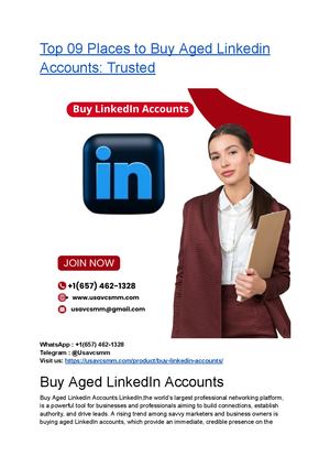 Top 09 Places To Buy Aged Linkedin Accounts Trusted
