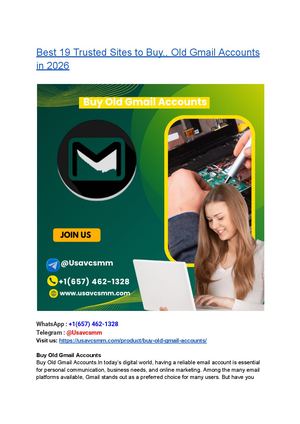Best 19 Trusted Sites To Buy,, Old Gmail Accounts In 2026