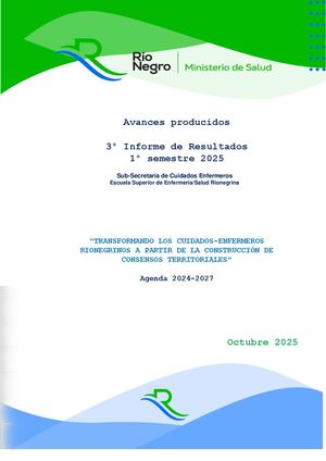 Avances producidos 3° Informe de Resultados 1° semestre 2025