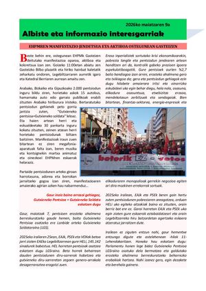 Albisteak Noticias Maiatzak 9 Mayo