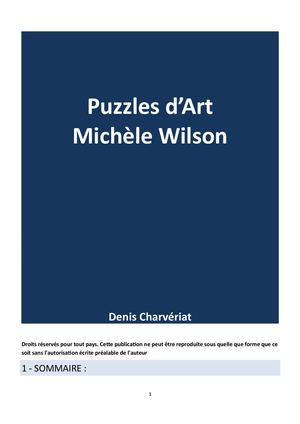 Puzzles D'art Michèle Wilson V2