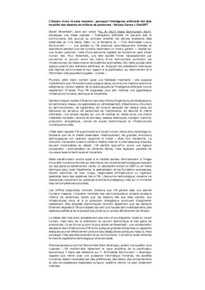 Nicolas Carras + ChatGPT - L’illusion D’une Ia Sans Humains Pourquoi L’intelligence Artificielle Fait Déjà Travailler Des Dizaines De Millions De Personnes