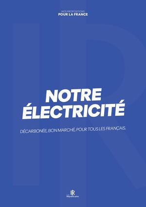 Les propositions des Républicains sur l'électricité