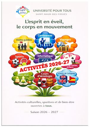 Mini Brochure Activités 5 Vers Gm