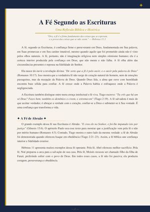 A Fe Segundo As Escrituras