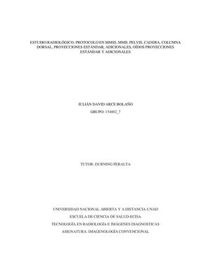 ESTUDIO RADIOLÓGICO: PROTOCOLO EN MMSS, MMII, PELVIS, CADERA, COLUMNA DORSAL, PROYECCIONES ESTÁNDAR, ADICIONALES, OÍDOS PROYECCIONES ESTÁNDAR Y ADICIONALES