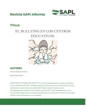 El Bullying En Los Centros Educativos