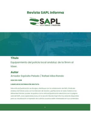 Equipamiento Del Policía Local Andaluz De La 9mm Al Táser