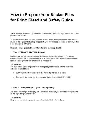 How To Prepare Your Sticker Files For Print Bleed And Safety Guide