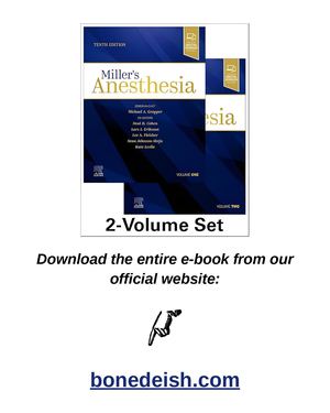 Miller’s Anesthesia, 2-Volume Set 10th Edition pdf