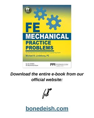 PPI FE Mechanical Practice Problems – From the Trusted Expertise of Michael R. Lindeburg Example Problems for First-Time Success First Edition pdf