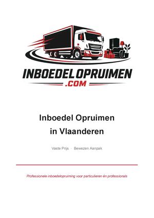 Inboedelopruimen Com Inboedelopruiming Vlaanderen 2026 New