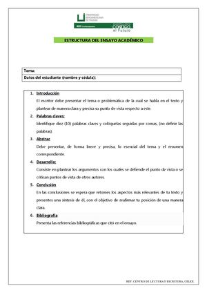 Ensayo Académico Estructura