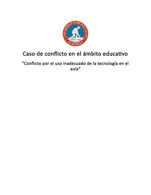 Caso De Conflicto En El áMbito Educativo