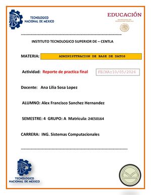Repporte Practica Final Alex Francisco Sanchez Hernandez