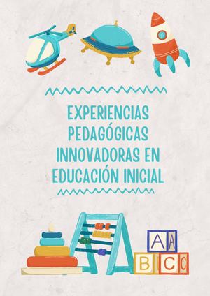 “Experiencias Pedagógicas Innovadoras En Educación Inicial”