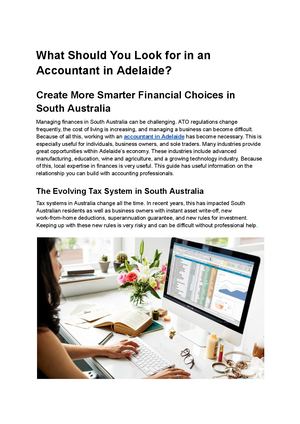 What Should You Look For In An Accountant In Adelaide
