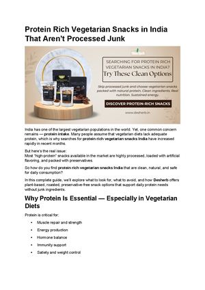 Protein Rich Vegetarian Snacks In India That Aren