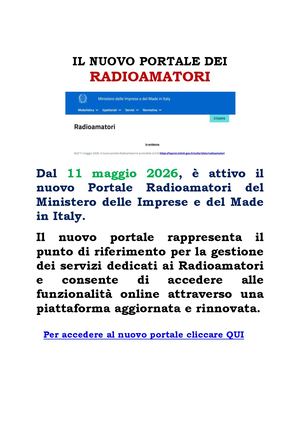 Il Nuovo Portale Dei Radioamatori