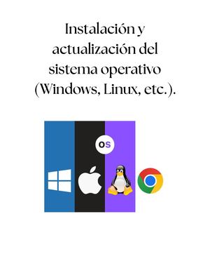 Instalación y actualización del sistema operativo (Windows, Linux, etc.).