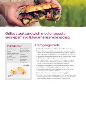 Grillet steaksandwich med entrecote, sennepsmayo & karamelliserede rødløg