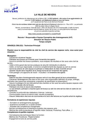 Responsable Conception Aménagements Paysagers