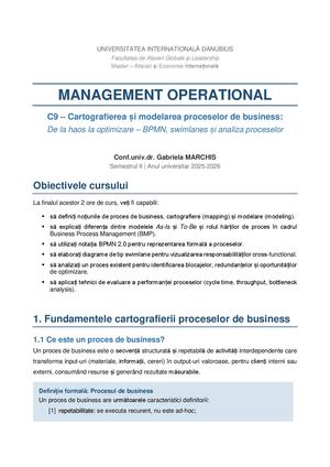 BI C9 Process Mapping