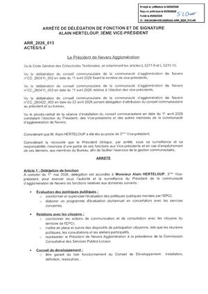 ARR 2026 013 Delegation A HERTELOUP