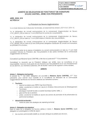 ARR 2026 016 Delegation S CANTREL