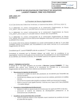 ARR 2026 017 Delegation L POMMIER