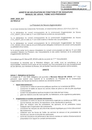 ARR 2026 021 Delegation M DEJESUS