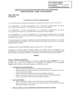 ARR 2026 022 Delegation F BERGER