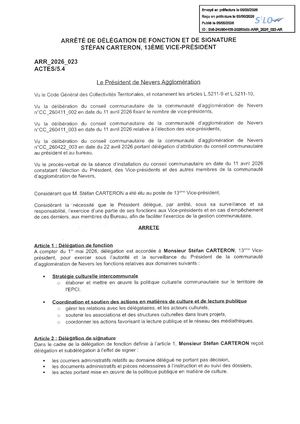 ARR 2026 023 Delegation S CARTERON
