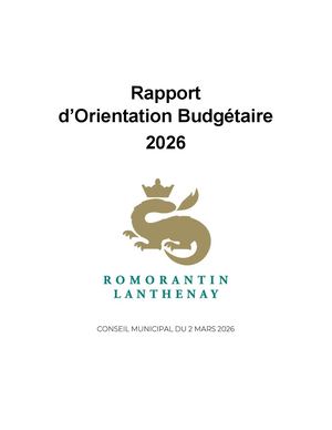 Rapport Des Orientations Budgtaires 2026