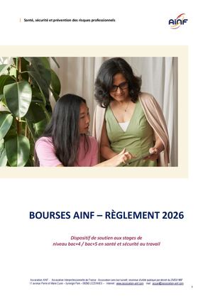 2026 Bourses Ainf Reglement
