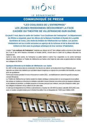 Communiqué De Presse Visite Théatre De Villefranche (1)