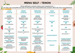 Menu Self Tnn (Semaine 3)
