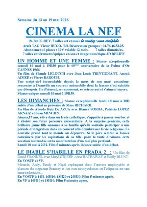 Programme La Nef Grenoble