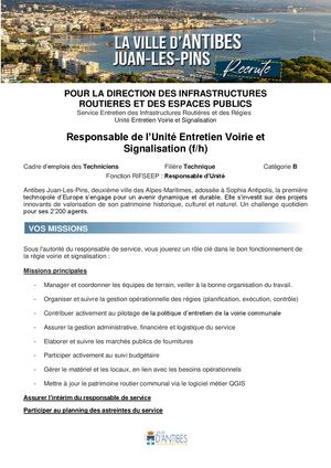 Annonce Ru Entretien Voirie