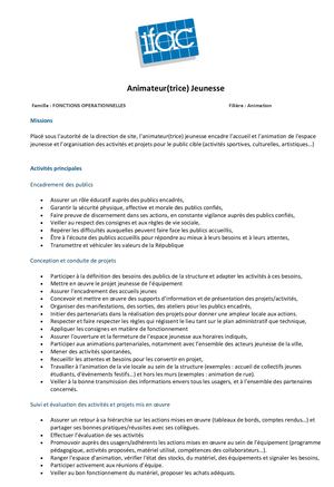 Animateur Jeunesse - CDI - Suresnes