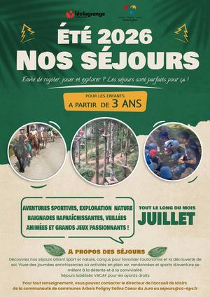 Catalogue Des Séjours 2026 (Alsh Coeur Du Jura)
