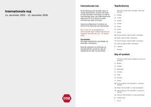 Internationale tog | 14. december 2025 - 12. december 2026 | DSB