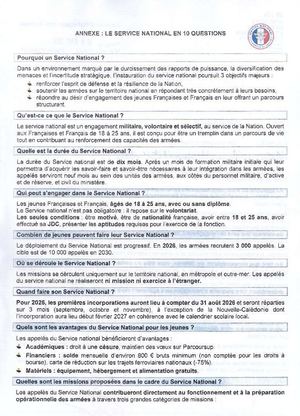Service National en 10 questions