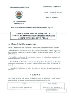 ARRETE N°112